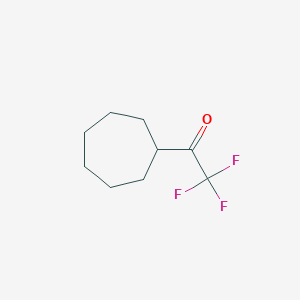 molecular formula C9H13F3O B155908 1-Cycloheptyl-2,2,2-trifluoroethan-1-one CAS No. 134704-13-5
