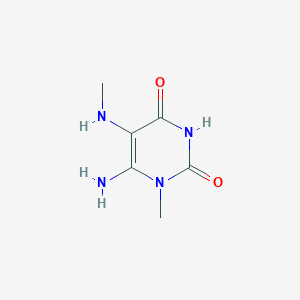 molecular formula C6H10N4O2 B015591 6-Amino-1-methyl-5-(methylamino)pyrimidine-2,4(1H,3H)-dione CAS No. 55441-70-8