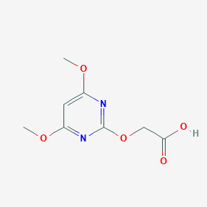 molecular formula C8H10N2O5 B155919 [(4,6-Dimethoxy-2-pyrimidinyl)oxy]acetic acid CAS No. 138377-94-3