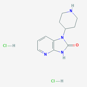 molecular formula C11H16Cl2N4O B155941 1-(Piperidin-4-yl)-1H-imidazo[4,5-b]pyridin-2(3H)-one dihydrochloride CAS No. 781649-84-1