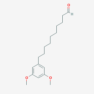 molecular formula C18H28O3 B155943 10-(3,5-Dimethoxyphenyl)decanal CAS No. 137786-97-1