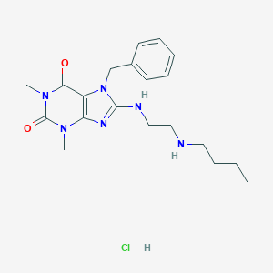 molecular formula C20H29ClN6O2 B155954 7-Benzyl-8-(2-n-butylaminoethyl)aminotheophylline hydrochloride CAS No. 130187-60-9