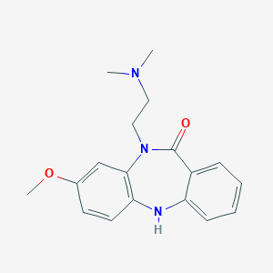 molecular formula C18H21N3O2 B155984 10,11-Dihydro-11-oxo-5H-dibenzo(b,e)(1,4)diazepine, 10-(2-(dimethylamino)ethyl)-8-methoxy- CAS No. 1668-66-2
