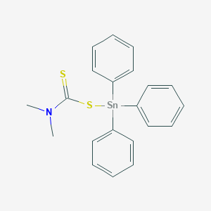 molecular formula C21H21NS2Sn B155988 Triphenyl tin-N,N-dimethyl dithiocarbamate CAS No. 1803-12-9