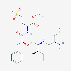 Propan-2-yl (2S)-2-{[(2S)-2-{[(2S,3R)-2-{[(2R)-2-amino-3-sulfanylpropyl]amino}-3-methylpentyl]oxy}-3-phenylpropanoyl]amino}-4-(methanesulfonyl)butanoate