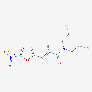 molecular formula C11H12Cl2N2O4 B156019 N,N-Bis(2-chloroethyl)-5-nitro-2-furanacrylamide CAS No. 1980-69-4