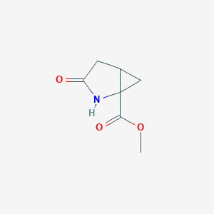 molecular formula C7H9NO3 B156053 Methyl 3-oxo-2-azabicyclo[3.1.0]hexane-1-carboxylate CAS No. 126484-94-4