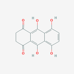 molecular formula C14H10O6 B156059 9,10-Anthracenedione, 2,3-dihydro-1,4,5,8-tetrahydroxy- CAS No. 81-59-4