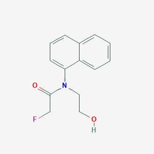 molecular formula C14H14FNO2 B156066 Acetamide, 2-fluoro-N-(2-hydroxyethyl)-N-1-naphthyl- CAS No. 10016-11-2