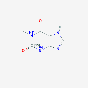 B156071 Theophylline-1,3-15N2-2-13C CAS No. 84718-95-6