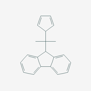 molecular formula C21H20 B156096 9-[1-(2,4-Cyclopentadien-1-yl)-1-methylethyl]-9H-fluorene CAS No. 130817-78-6
