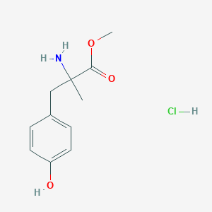 molecular formula C22H32Cl2N2O6 B015613 Methyl 2-amino-3-(4-hydroxyphenyl)-2-methylpropanoate hydrochloride CAS No. 7361-31-1