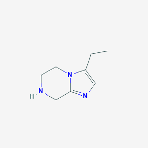 molecular formula C8H13N3 B156144 3-Ethyl-5,6,7,8-tetrahydroimidazo[1,2-a]pyrazine CAS No. 126052-27-5