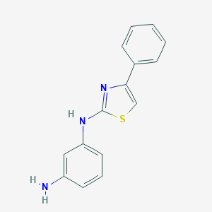 molecular formula C15H13N3S B156157 N~1~-(4-Phenyl-1,3-thiazol-2-yl)benzene-1,3-diamine CAS No. 1619-41-6