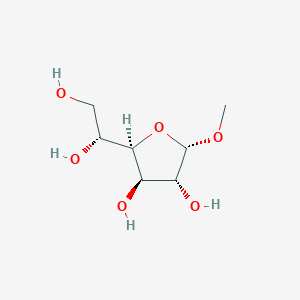 molecular formula C7H14O6 B156162 (2R,3R,4R,5S)-2-[(1R)-1,2-dihydroxyethyl]-5-methoxyoxolane-3,4-diol CAS No. 1824-88-0