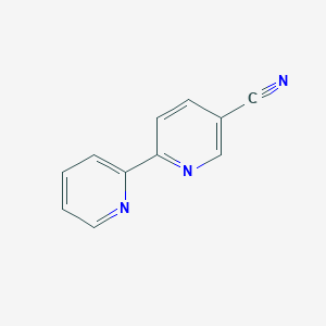 molecular formula C11H7N3 B156175 [2,2'-Bipyridine]-5-carbonitrile CAS No. 1802-28-4