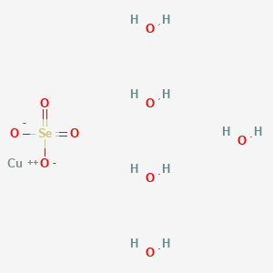 molecular formula CuSeO4·5H2O<br>CuH10O9Se B156219 Cupric selenate pentahydrate CAS No. 10031-45-5