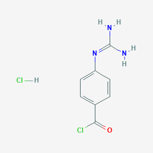 molecular formula C8H9Cl2N3O B015623 4-胍基苯甲酰氯，盐酸盐 CAS No. 7035-79-2