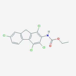 Fluorene-2-carbamic acid, 1,3,4,7-tetrachloro-, ethyl ester