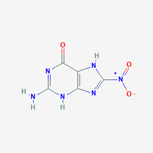 molecular formula C5H4N6O3 B015626 8-硝基鸟嘌呤 CAS No. 168701-80-2