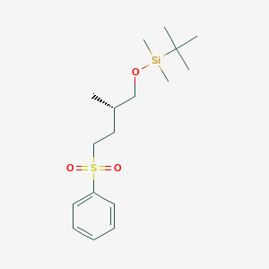 molecular formula C17H30O3SSi B015627 (3S)-4-{[Tert-butyl(dimethyl)silyl]oxy}-3-methylbutyl phenyl sulfone CAS No. 218613-98-0