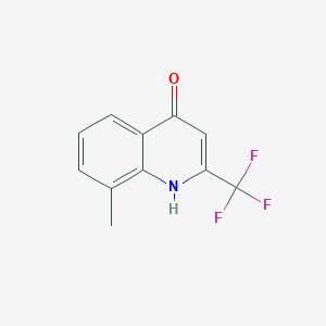 molecular formula C11H8F3NO B156279 8-Methyl-2-(trifluoromethyl)quinolin-4-ol CAS No. 1701-19-5