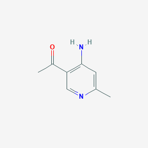 molecular formula C8H10N2O B156284 1-(4-Amino-6-methylpyridin-3-yl)ethanone CAS No. 127915-47-3