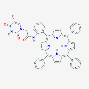 molecular formula C50H34FN7O3 B156289 2-(5-fluoro-2,4-dioxopyrimidin-1-yl)-N-[2-(10,15,20-triphenyl-23,24-dihydroporphyrin-5-yl)phenyl]acetamide CAS No. 137861-86-0