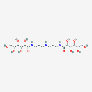 molecular formula C₁₈H₃₇N₃O₁₂ B015631 N,N-[Iminobis(trimethylene)]bis-D-gluconamide CAS No. 86303-20-0