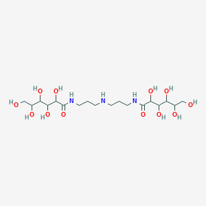 molecular formula C₁₈H₃₇N₃O₁₂ B015631 2,3,4,5,6-pentahydroxy-N-[3-[3-(2,3,4,5,6-pentahydroxyhexanoylamino)propylamino]propyl]hexanamide CAS No. 86303-20-0