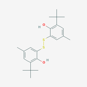 molecular formula C22H30O2S2 B156312 p-Cresol, 2,2'-dithiobis[6-tert-butyl- CAS No. 1620-66-2