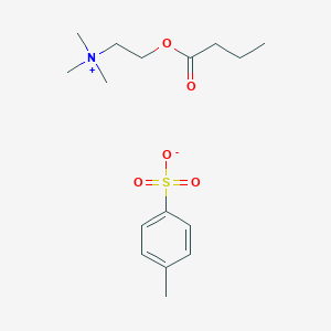 molecular formula C16H27NO5S B156326 2-(Butanoyloxy)-N,N,N-trimethylethan-1-aminium 4-methylbenzene-1-sulfonate CAS No. 1866-14-4