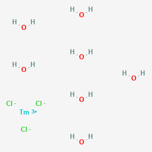 molecular formula Cl3H14O7Tm B156337 Thulium chloride heptahydrate [MI] CAS No. 10025-92-0