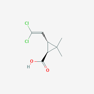 molecular formula C₈H₁₀Cl₂O₂ B156341 3-(2,2-二氯乙烯基)-2,2-二甲基环丙烷甲酸 CAS No. 55701-03-6