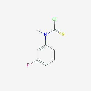 molecular formula C8H7ClFNS B156351 N-Methyl-N-(3-fluorophenyl)-thiocarbamoyl chloride CAS No. 10219-04-2