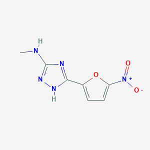 molecular formula C7H7N5O3 B156405 s-Triazole, 5-methylamino-3-(5-nitro-2-furyl)- CAS No. 10187-84-5