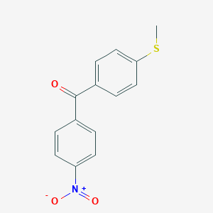 molecular formula C14H11NO3S B156407 4-硝基-4'-硫代甲基二苯甲酮 CAS No. 127615-48-9