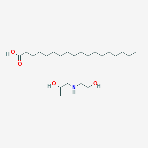molecular formula C24H51NO4 B156447 Octadecanoic acid, compd. with 1,1'-iminobis[2-propanol] (1:1) CAS No. 10042-66-7