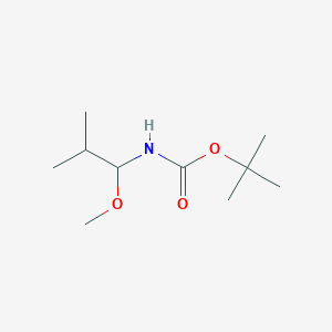 B156454 Carbamic acid, (1-methoxy-2-methylpropyl)-, 1,1-dimethylethyl ester (9CI) CAS No. 131971-63-6