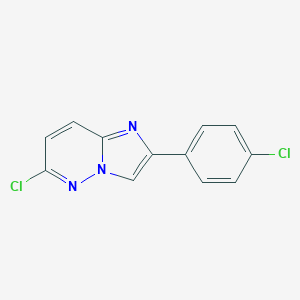 molecular formula C12H7Cl2N3 B156472 6-Chloro-2-(4-chlorophenyl)imidazo[1,2-b]pyridazine CAS No. 1844-56-0
