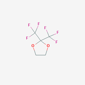 molecular formula C5H4F6O2 B156492 2,2-Bis(trifluoromethyl)-1,3-dioxolane CAS No. 1765-26-0