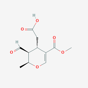 molecular formula C11H14O6 B156495 Elenolic acid CAS No. 34422-12-3