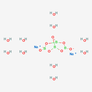 molecular formula B₄H₂₀Na₂O₁₇ B156504 硼砂 CAS No. 1303-96-4