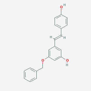 molecular formula C21H18O3 B156521 3-[(E)-2-(4-hydroxyphenyl)ethenyl]-5-phenylmethoxyphenol CAS No. 678149-02-5