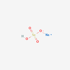 molecular formula H2NaO4Se B156536 Sodium;hydrogen selenate CAS No. 10112-94-4