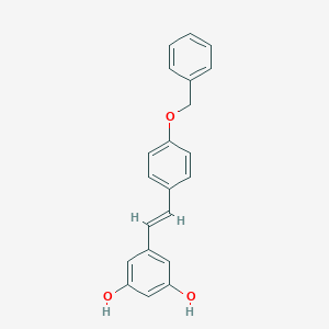 molecular formula C21H18O3 B156539 5-[(E)-2-(4-phenylmethoxyphenyl)ethenyl]benzene-1,3-diol CAS No. 637776-91-1