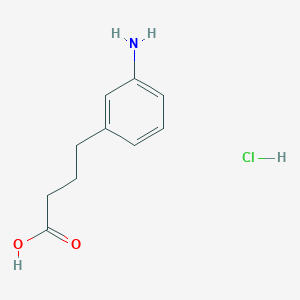molecular formula C10H14ClNO2 B015654 4-(3-aminophenyl)butanoic Acid Hydrochloride CAS No. 91843-18-4