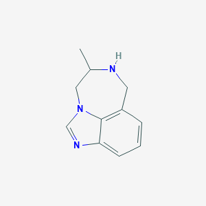 molecular formula C11H13N3 B156548 Imidazo[4,5,1-jk][1,4]benzodiazepine, 4,5,6,7-tetrahydro-5-methyl-(9CI) CAS No. 136722-96-8