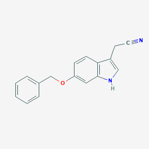 molecular formula C17H14N2O B015658 6-Benzyloxyindole-3-acetonitrile CAS No. 57765-24-9