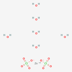 molecular formula Cl2H12O14Zn B156636 Zinc perchlorate hexahydrate CAS No. 10025-64-6